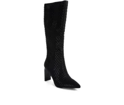 Sale London Rag Women's Prinkles Knee High Heeled Boots