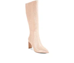 Online London Rag Women's Prinkles Knee High Heeled Boots