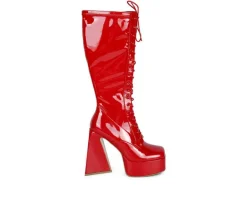 Online London Rag Women's Snowflakes Knee High Platform Boots