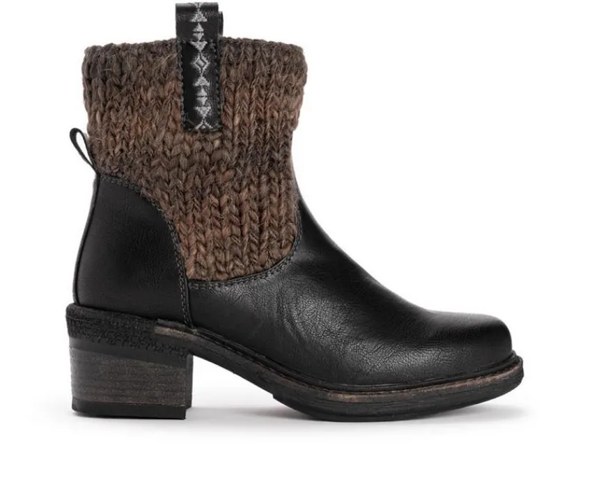 New MUK LUKS Women's Arya Arlene Heeled Winter Booties