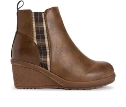 Sale MUK LUKS Women's England Oxford Wedge Booties