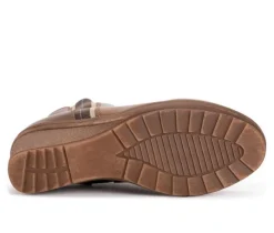 Sale MUK LUKS Women's England Oxford Wedge Booties