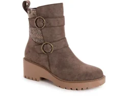 Best MUK LUKS Women's Finley Faith Heeled Winter Booties