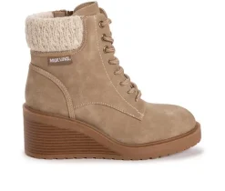 MUK LUKS Women's Sky Solange Wedge Booties