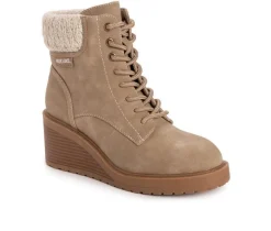 MUK LUKS Women's Sky Solange Wedge Booties