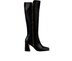 Best Ninety Union Women's Link Knee High Heeled Boots