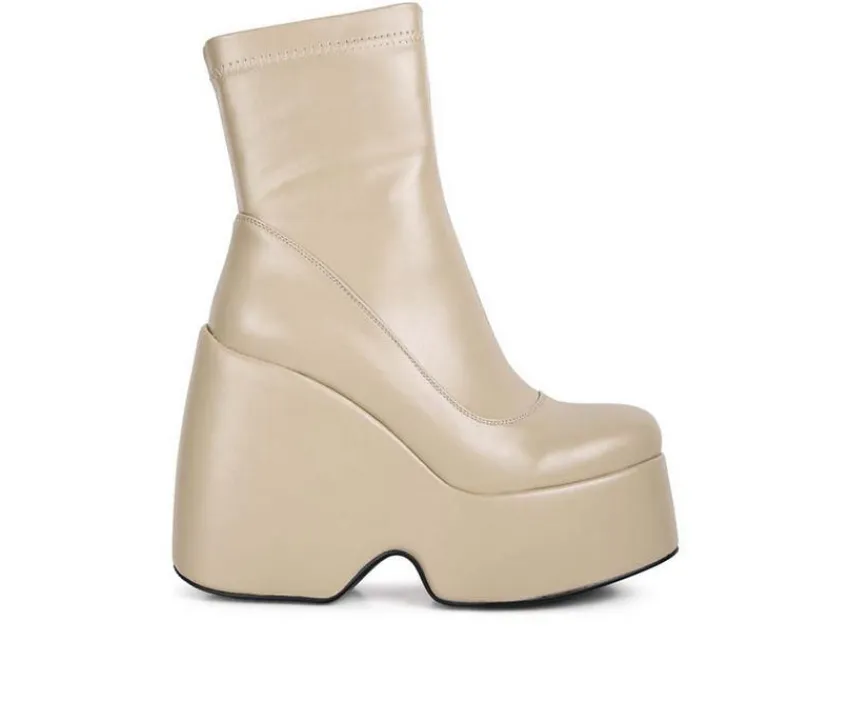 Discount Rag & Co Women's Purnell Wedge Platform Booties