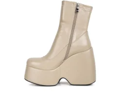 Discount Rag & Co Women's Purnell Wedge Platform Booties