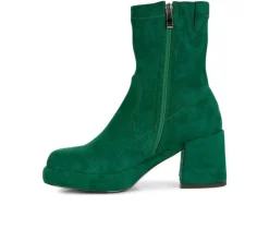 New Rag & Co Women's Two Cubes Heeled Booties