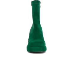 New Rag & Co Women's Two Cubes Heeled Booties