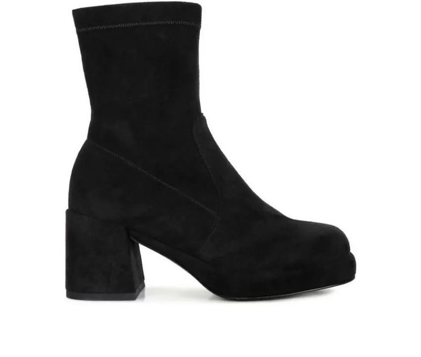 Clearance Rag & Co Women's Two Cubes Heeled Booties