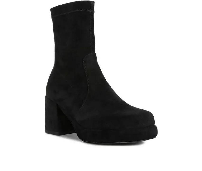 Clearance Rag & Co Women's Two Cubes Heeled Booties