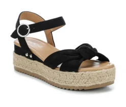 Outlet Soda Women's Tye Espadrille Wedges