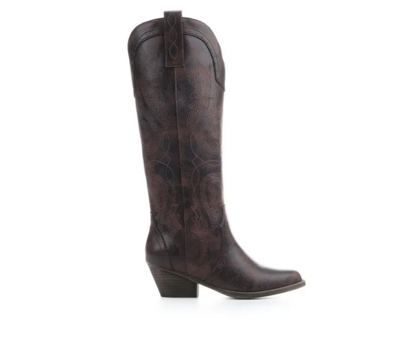 Online Sugar Women's Two-Step Knee-High Western Boots