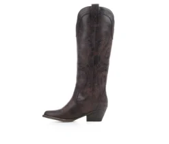 Online Sugar Women's Two-Step Knee-High Western Boots