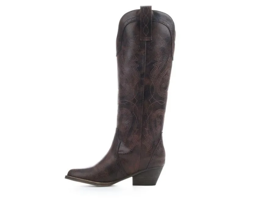 Online Sugar Women's Two-Step Knee-High Western Boots