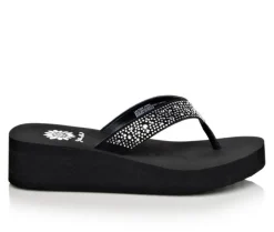 Online Yellow Box Women's Africa Wedge Flip-Flops