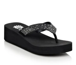 Online Yellow Box Women's Africa Wedge Flip-Flops