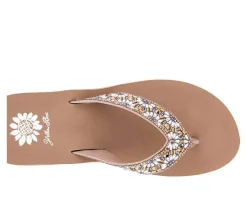 Hot Yellow Box Women's Savira Wedge Flip-Flops