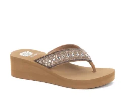 Online Yellow Box Women's Selvia Wedge Flip-Flops