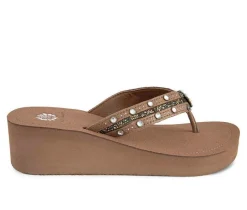 Yellow Box Women's Terell Wedge Flip-Flops