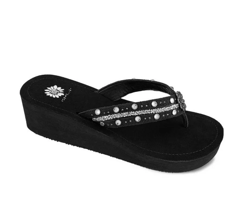 Sale Yellow Box Women's Terell Wedge Flip-Flops