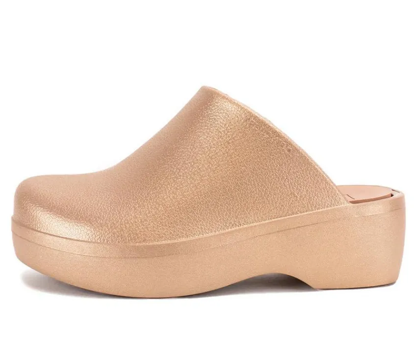 Hot Yellow Box Women's Zippy Platform Clogs