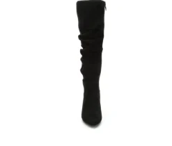 Clearance Y-Not Women's Compassion Ruched Knee High Boots